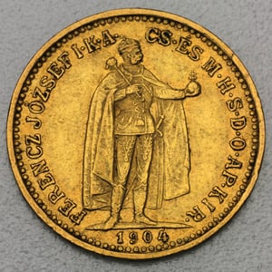 Goldmünze 10 Korona "Franz Joseph I." ver. Jahrg. Original- und Nachprägungen (Ungarn-Österreich) - Hauptansicht