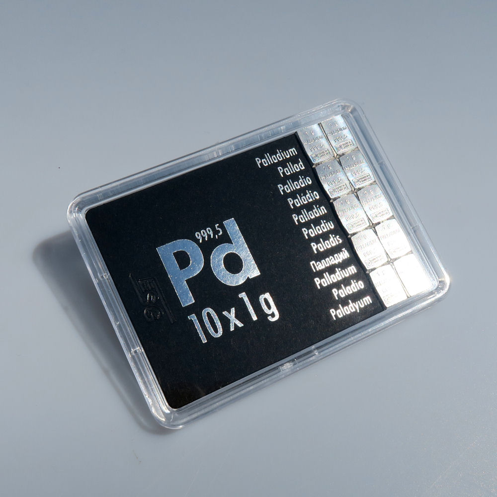 Palladiumtafel (10x 1g Feinpalladium) "CombiBar" - Detailansicht 3