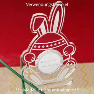 Acrylaufsteller "Osterhase mit Ei" für Medaillen und Münzen - Miniaturansicht 6