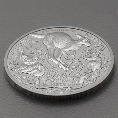 Silbermünze 1oz "The Perth Mint" 2024 125th Anniversary 19% (Australien) - Miniaturansicht 3
