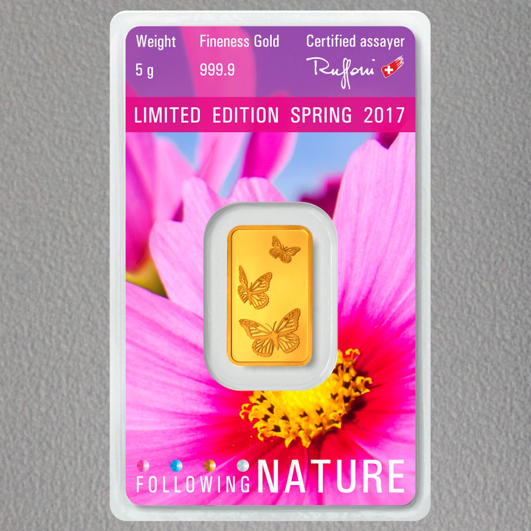 Goldbarren (4x 5g) "Following Nature" ARGOR - Detailansicht 8