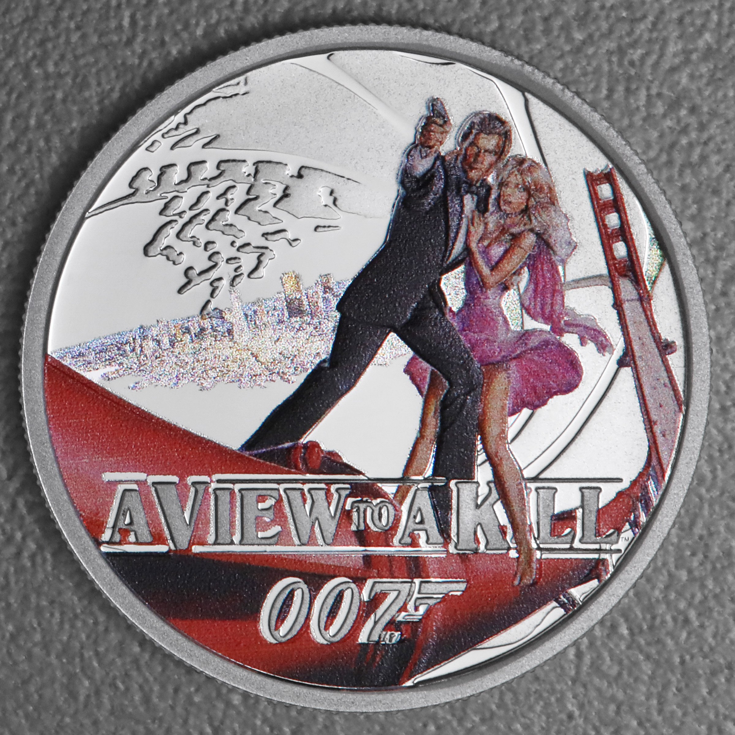 Silbermünzen 1oz +7 x 1/2oz "Roger Moore" 2024 (PP/kol./verg.) Set – 8-teilig James Bond (Tuvalu) - Detailansicht 2