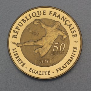 Goldmünze 50 Euro "Handball" 2010 (Frankreich) - Miniaturansicht 2