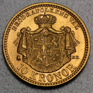 Goldmünze 10 Kronor "Oscar II" (Schweden) - Miniaturansicht 6