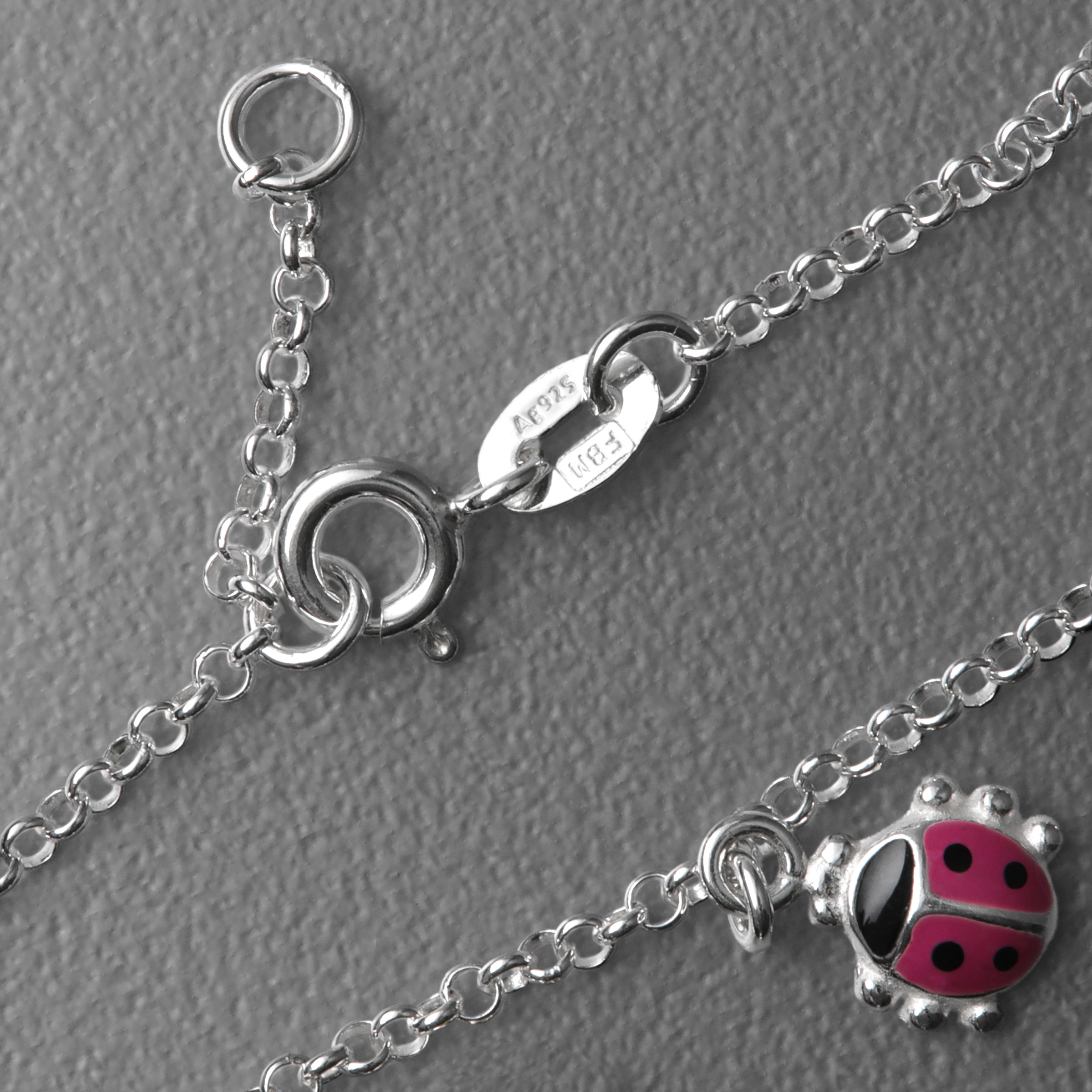 Silber Kinder-Armband 925er "Marienkäfer" (Sterling) - Hauptansicht