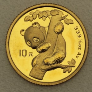 Goldmünze 1/10oz "Panda" 1996 (China) - Hauptansicht
