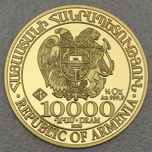 Goldmünze 1/4oz "Arche Noah" 2020 (Armenien) - Miniaturansicht 2