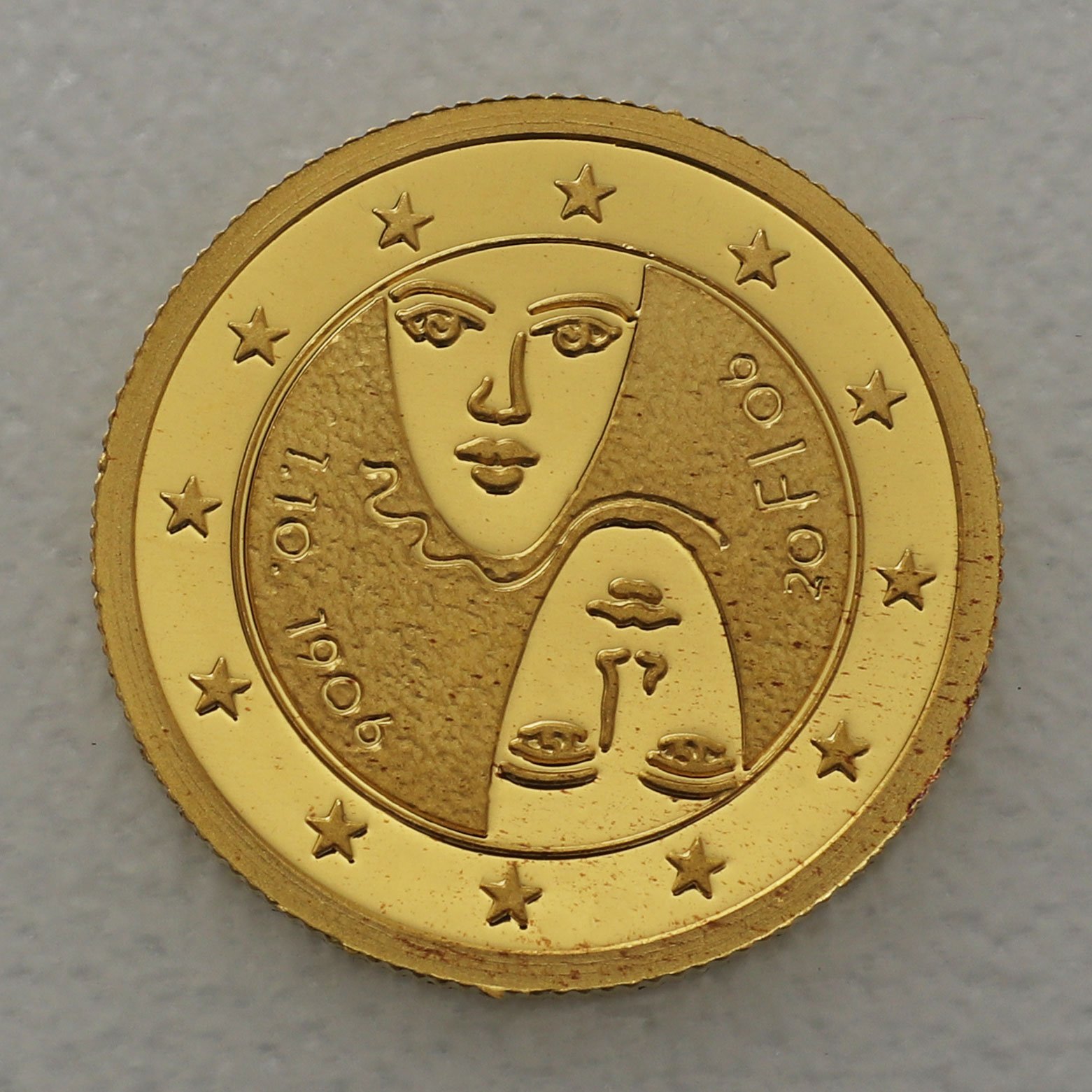 Goldmünze 1/25oz "Finnland" 2006 100 Jahre Wahlrecht (Liberia) - Hauptansicht
