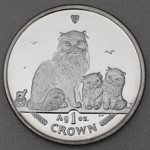 Silbermünze 1oz "Himalayan Cat & Kittens" 2005 Cats (Isle of Man) - Miniaturansicht 1