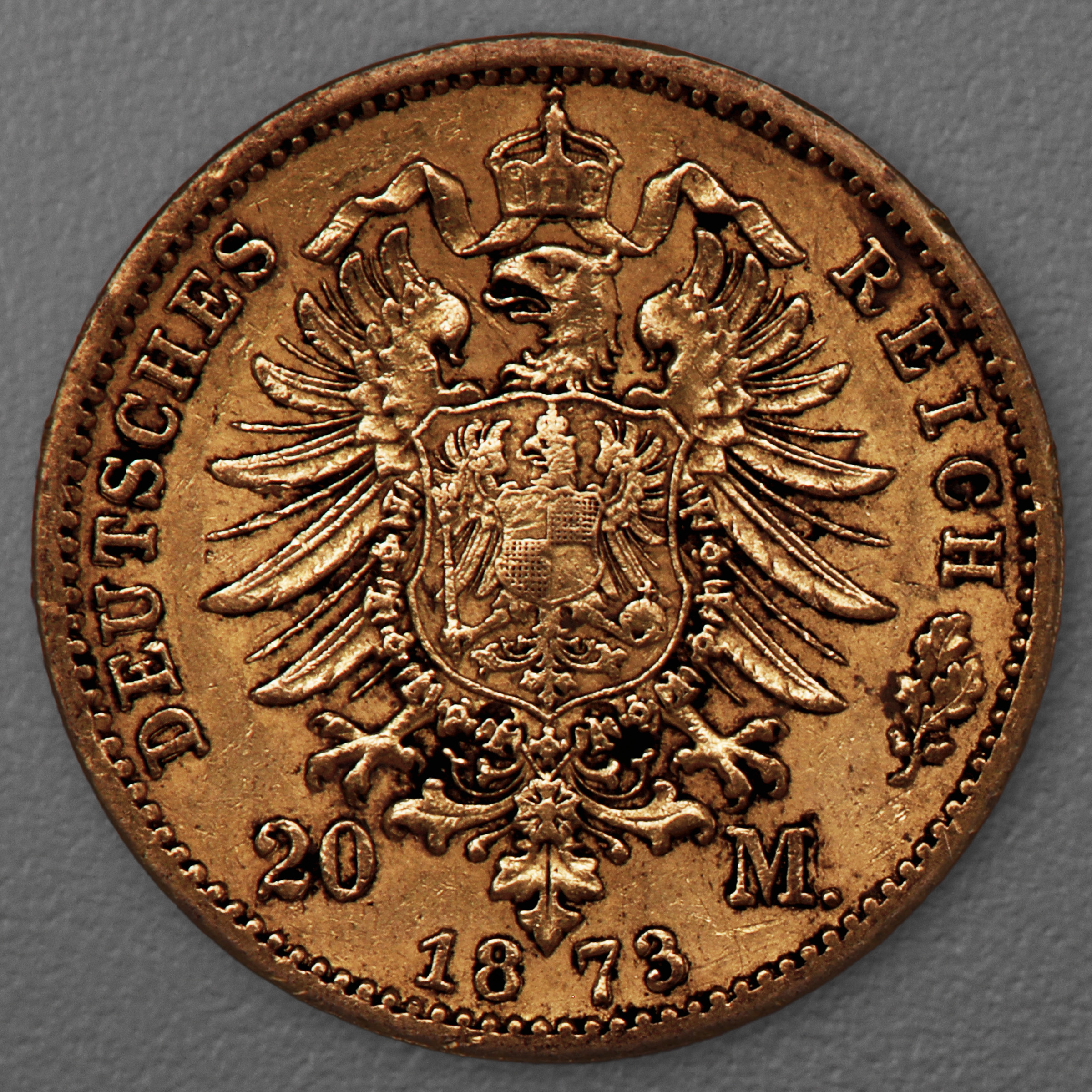 Goldmünze 20 Mark "Wilhelm I." 1873-C J.243 (Preußen) - Detailansicht 1
