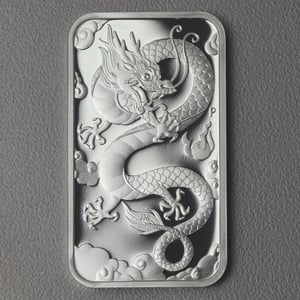 Silber Münzbarren 1oz "Rectangular Dragon" 2019 (PP) (Australien) - Miniaturansicht 1