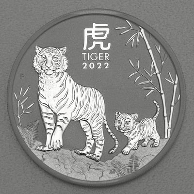 Silbermünze 1oz "Tiger" 2022 Lunar III – Year of the Tiger diff. (Australien) - Hauptansicht