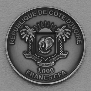 Silbermünze 1oz "Elefant" 2016 Antik Finish Elefant in Gefahr (Elfenbeinküste) - Miniaturansicht 2