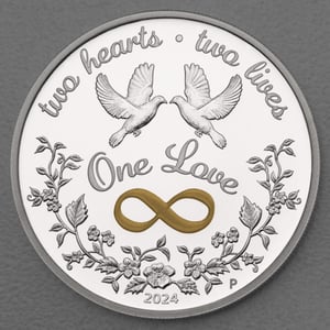 Silbermünze 1oz "One Love" 2024 (PP/koloriert) (Australien) - Miniaturansicht 1