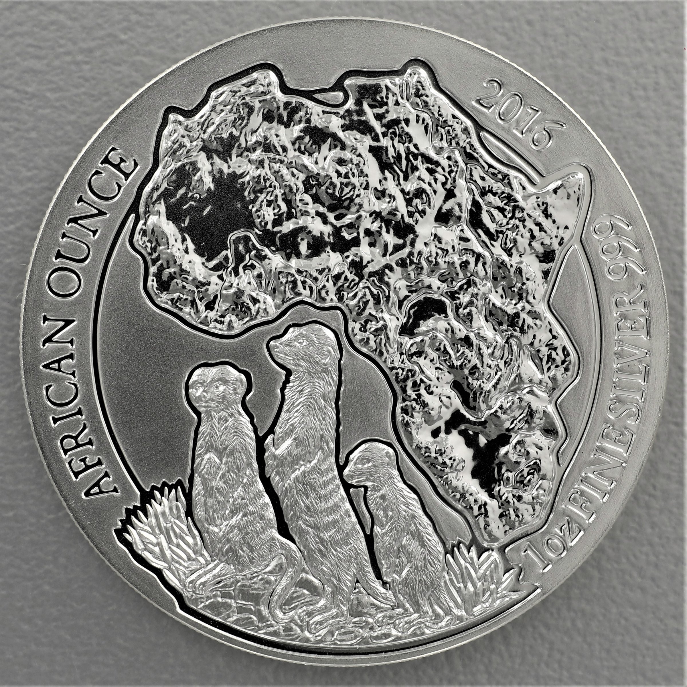 Silbermünze 1oz "Erdmännchen" 2016 African Ounce (Ruanda) - Hauptansicht