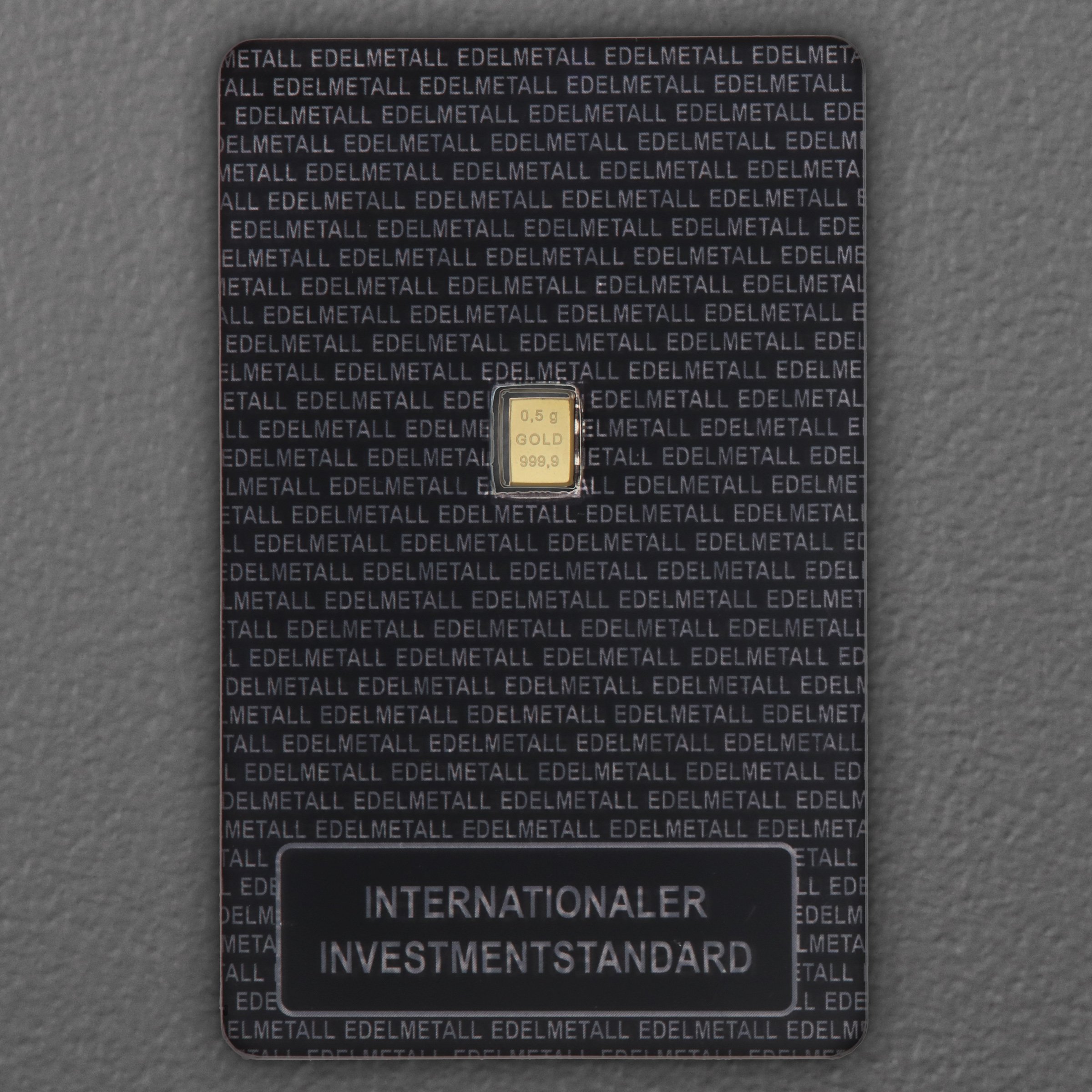 Goldbarren 0,5g Investmentblister - Hauptansicht