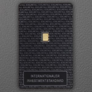 Goldbarren 0,5g Investmentblister - Hauptansicht