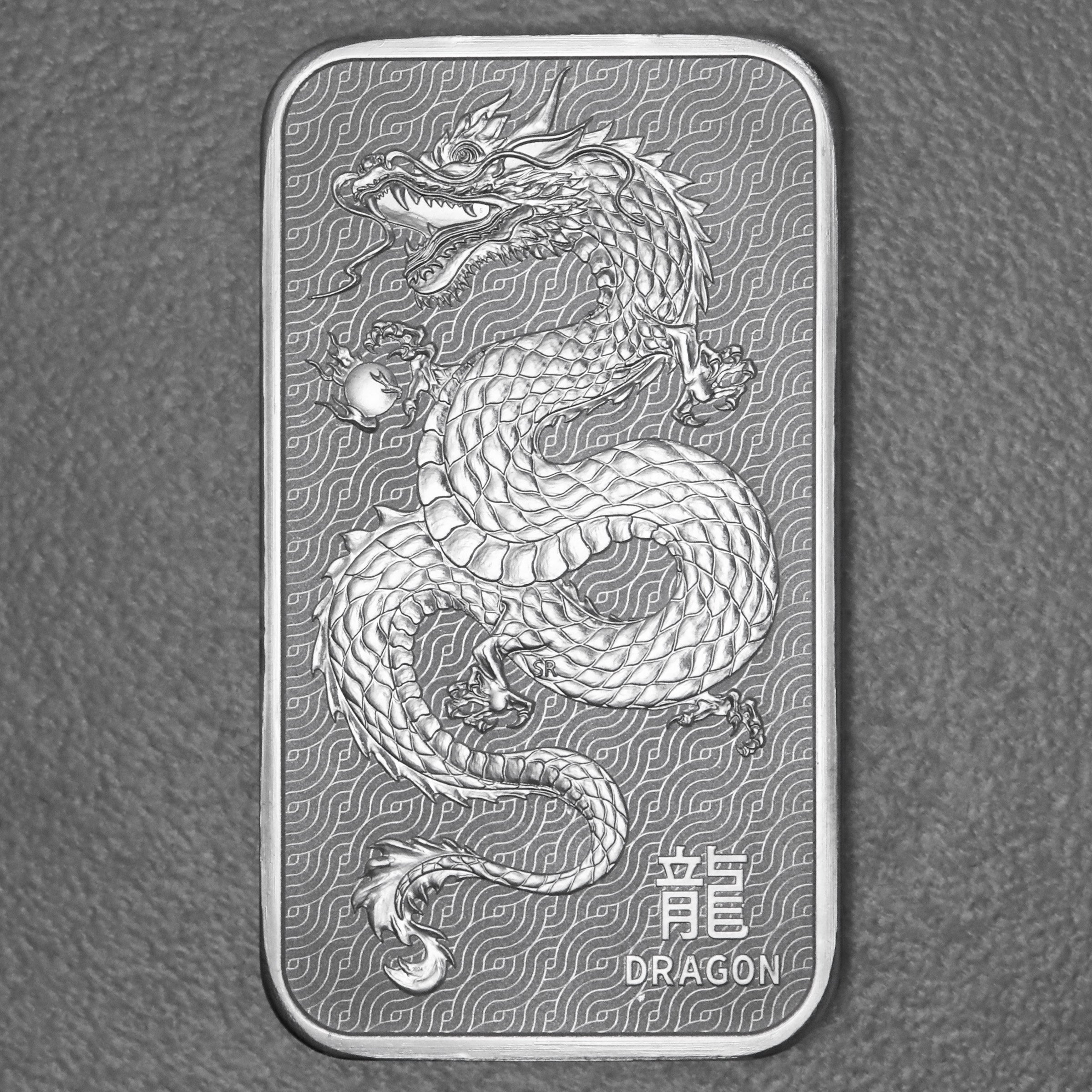 Silberbarren 1oz Perth Mint "Drache" - Hauptansicht