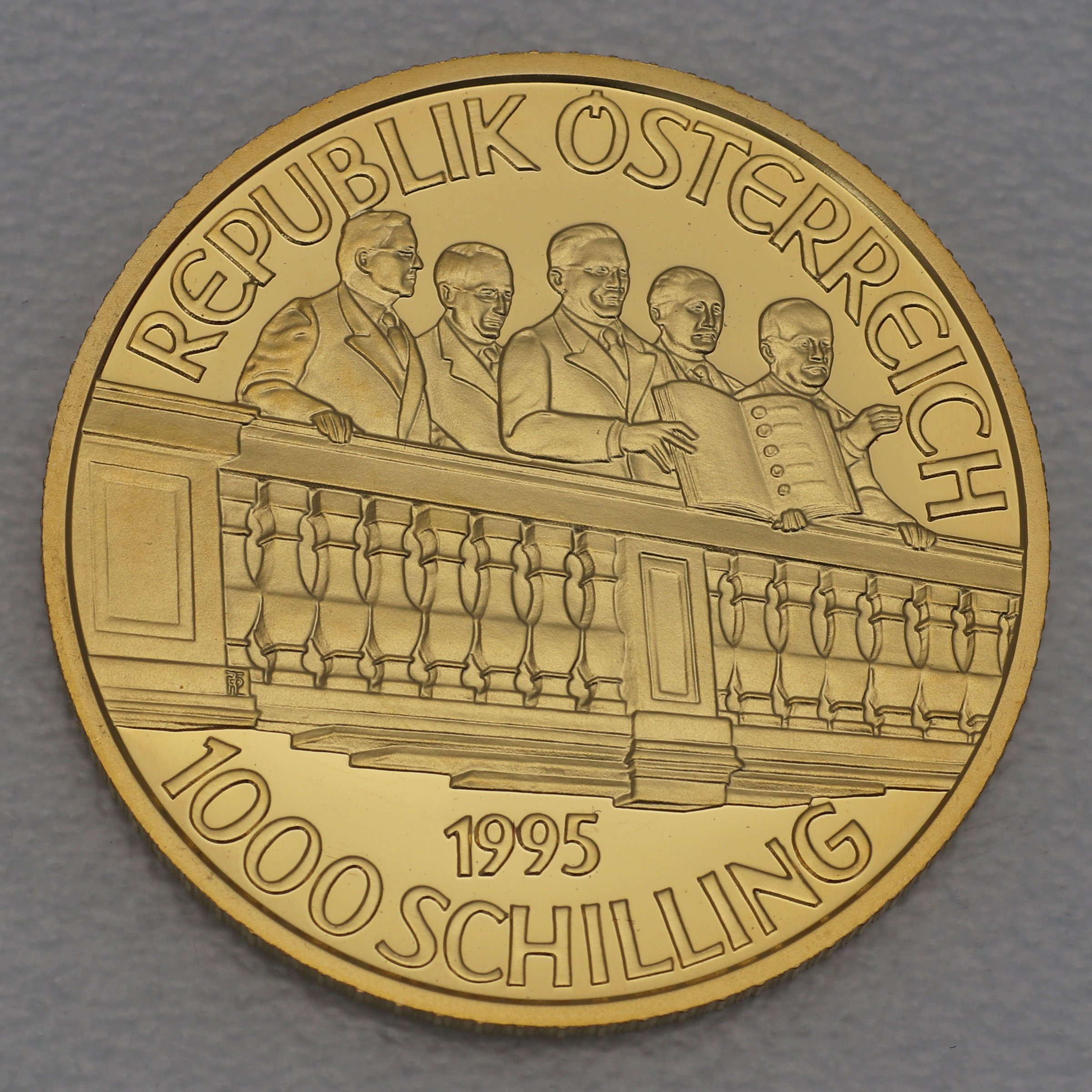Goldmünze 1000 Schilling "Zweite Republik" 1995 (PP) Millenium (Österreich) - Detailansicht 1