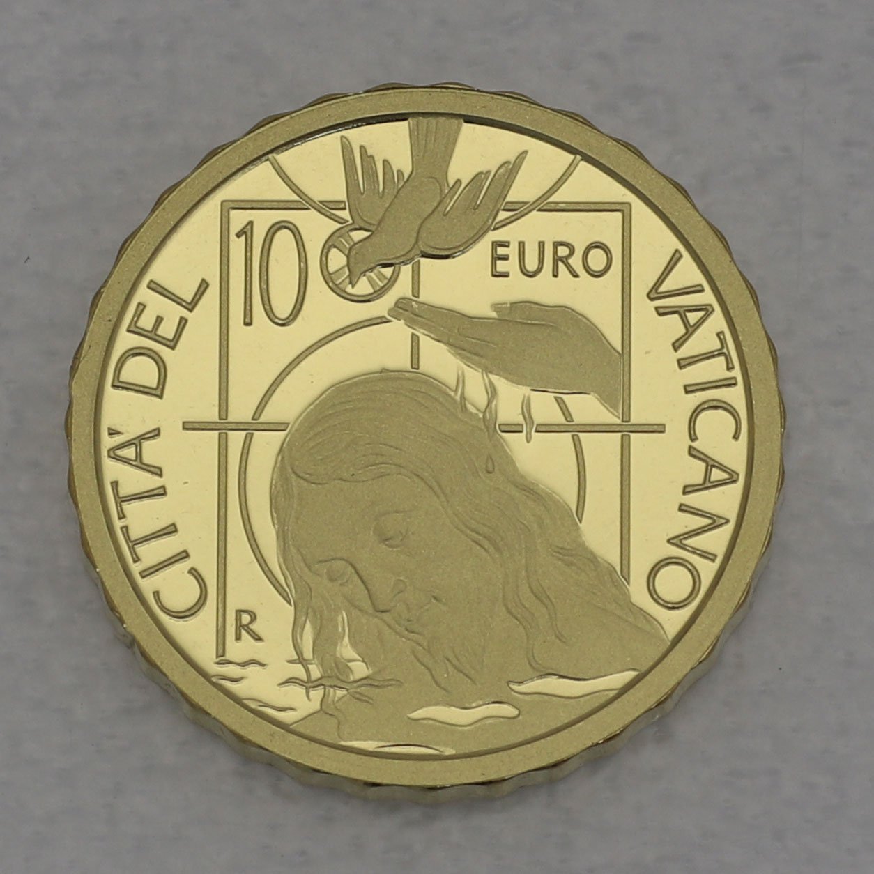 Goldmünze "10 Euro - 2022" Die Taufe (Vatikanstadt) - Hauptansicht