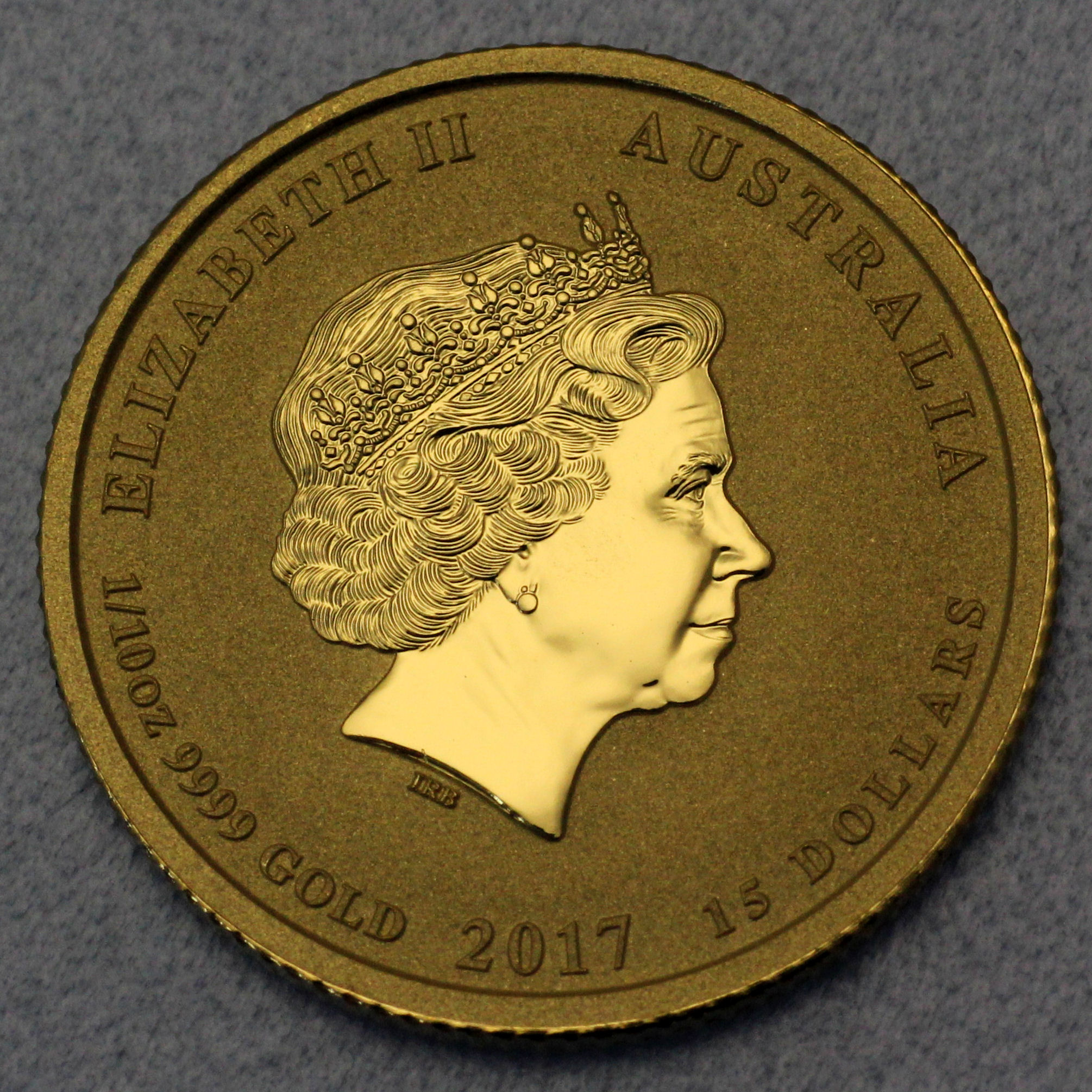 Goldmünze 1/10oz "Hahn" 2017 Lunar II – Year of the Rooster (Australien) - Detailansicht 1