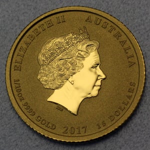 Goldmünze 1/10oz "Hahn" 2017 Lunar II – Year of the Rooster (Australien) - Miniaturansicht 2