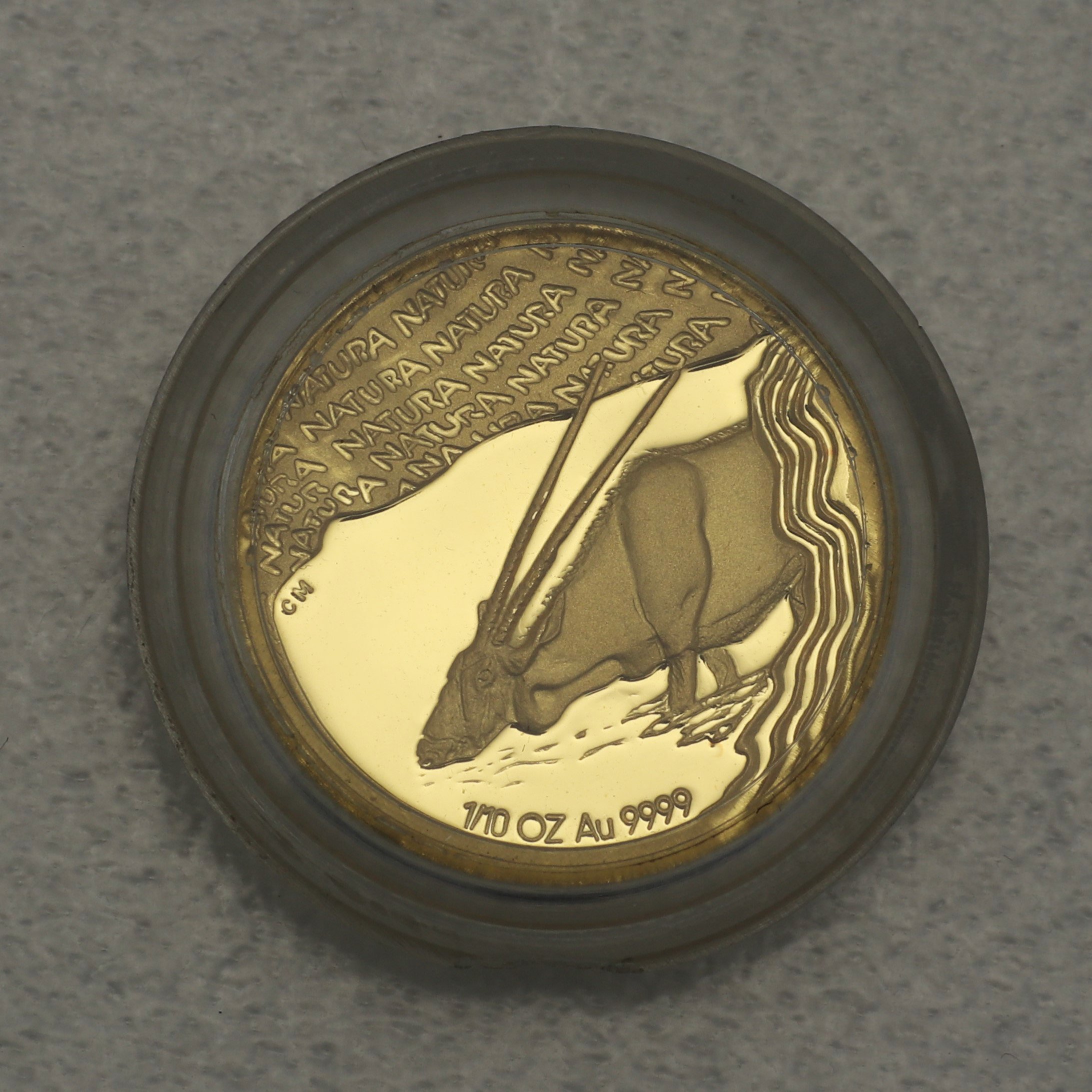 Goldmünze 1/10oz "The Oryx" 2001 Natura - Monarchs of Africa (Südafrika) - Hauptansicht