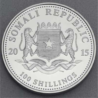 Silbermünze 1oz "Elefant" 2015 African Wildlife diff. (Somalia) - Miniaturansicht 2