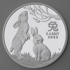 Silbermünze 1oz "Hase" 2023 (PP) Lunar III – Year of the Rabbit (Australien) - Miniaturansicht 1