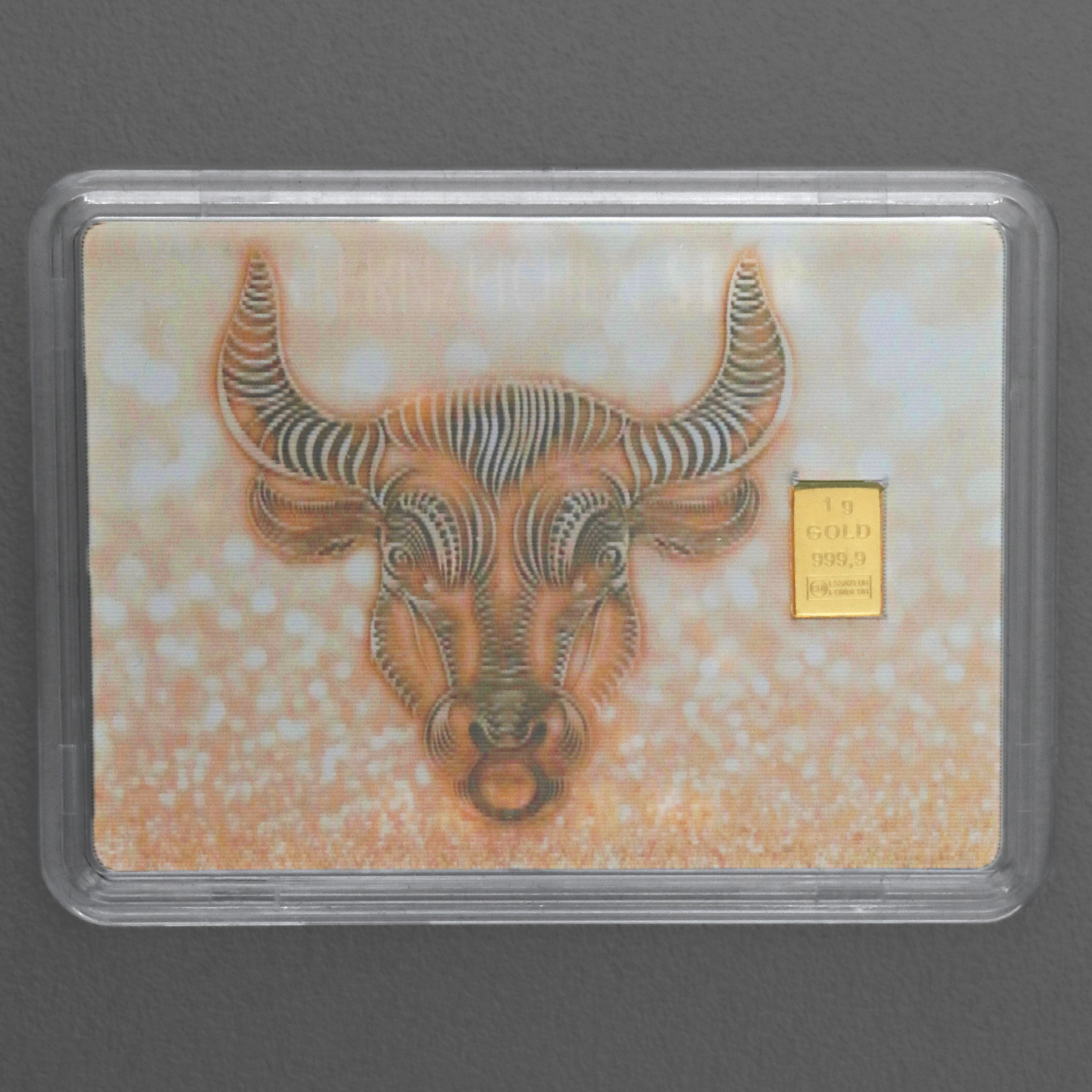 Goldbarren 1g "Sternzeichen: Stier" (Flip) - Detailansicht 1