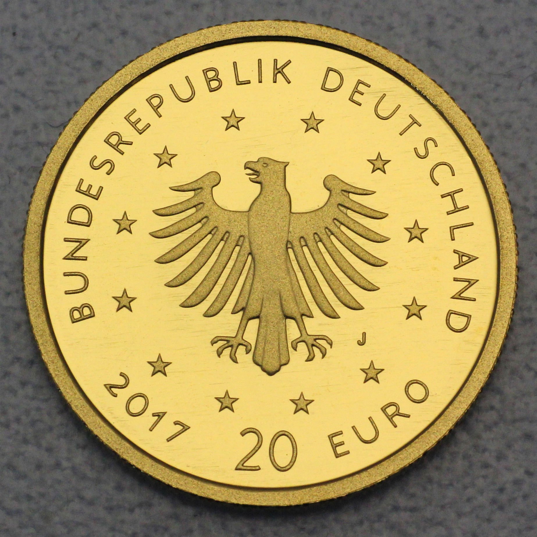 Goldmünze 20 Euro "Pirol" 2017 Heimische Vögel (Deutschland) - Detailansicht 1