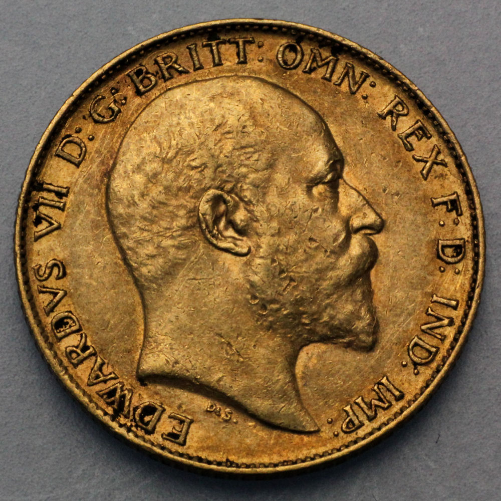 Goldmünze 1/2 Sovereign "Edward VII." (Großbritannien) - Hauptansicht