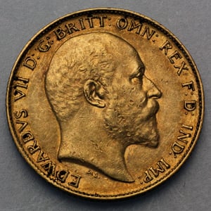 Goldmünze 1/2 Sovereign "Edward VII." (Großbritannien) - Hauptansicht
