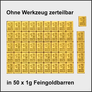 Recycling-Goldtafel ESG (50x1g Gold) "CombiBar" - Miniaturansicht 5