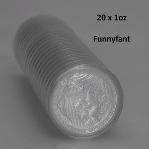 Silbermünze 20 x 1oz "Risus Optima Medicina" 2022 Ottifanten – Rüsselherde Funnyfant (Tuvalu) - Miniaturansicht 2