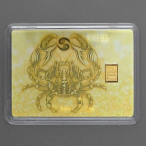 Goldbarren 1g "Sternzeichen: Krebs" (Flip) - Miniaturansicht 2