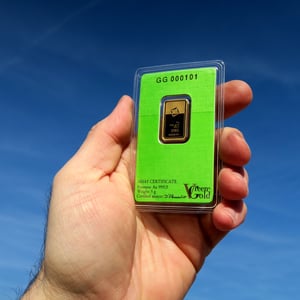 Goldbarren 5g "Green Gold" VALCAMBI (999,9 Au) - Miniaturansicht 7
