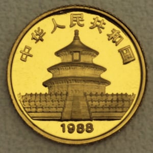 Goldmünze 1/20oz "Panda" 1988 (China) - Miniaturansicht 2