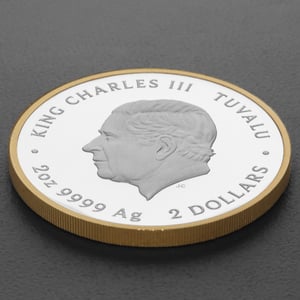 Silbermünze 2oz "SpongeBob Schwammkopf" 2024 (vergoldet) (Tuvalu) - Miniaturansicht 4