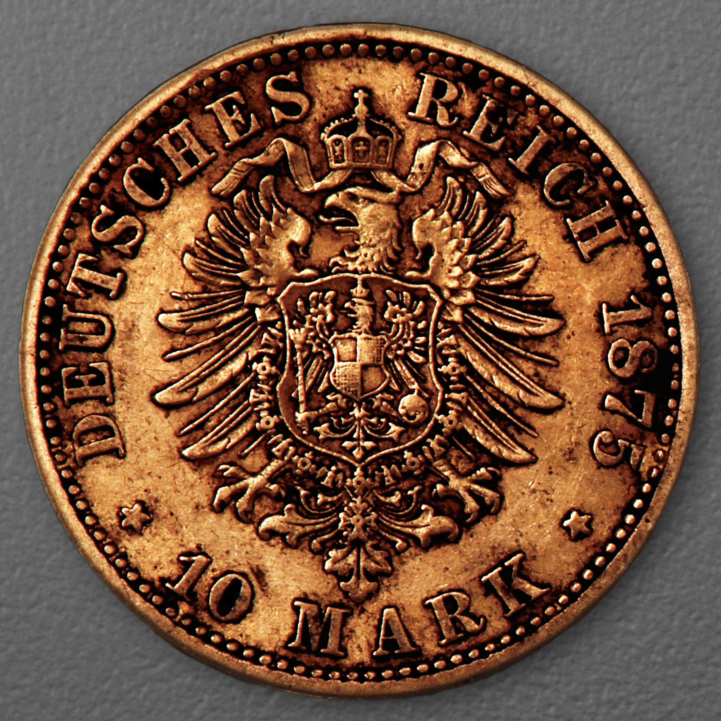 Goldmünze 10 Mark "Wilhelm I." 1875-A J.245 (Preußen) - Detailansicht 1