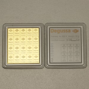 Goldtafel DEGUSSA (20x 1g Au) "CombiBar" - Hauptansicht
