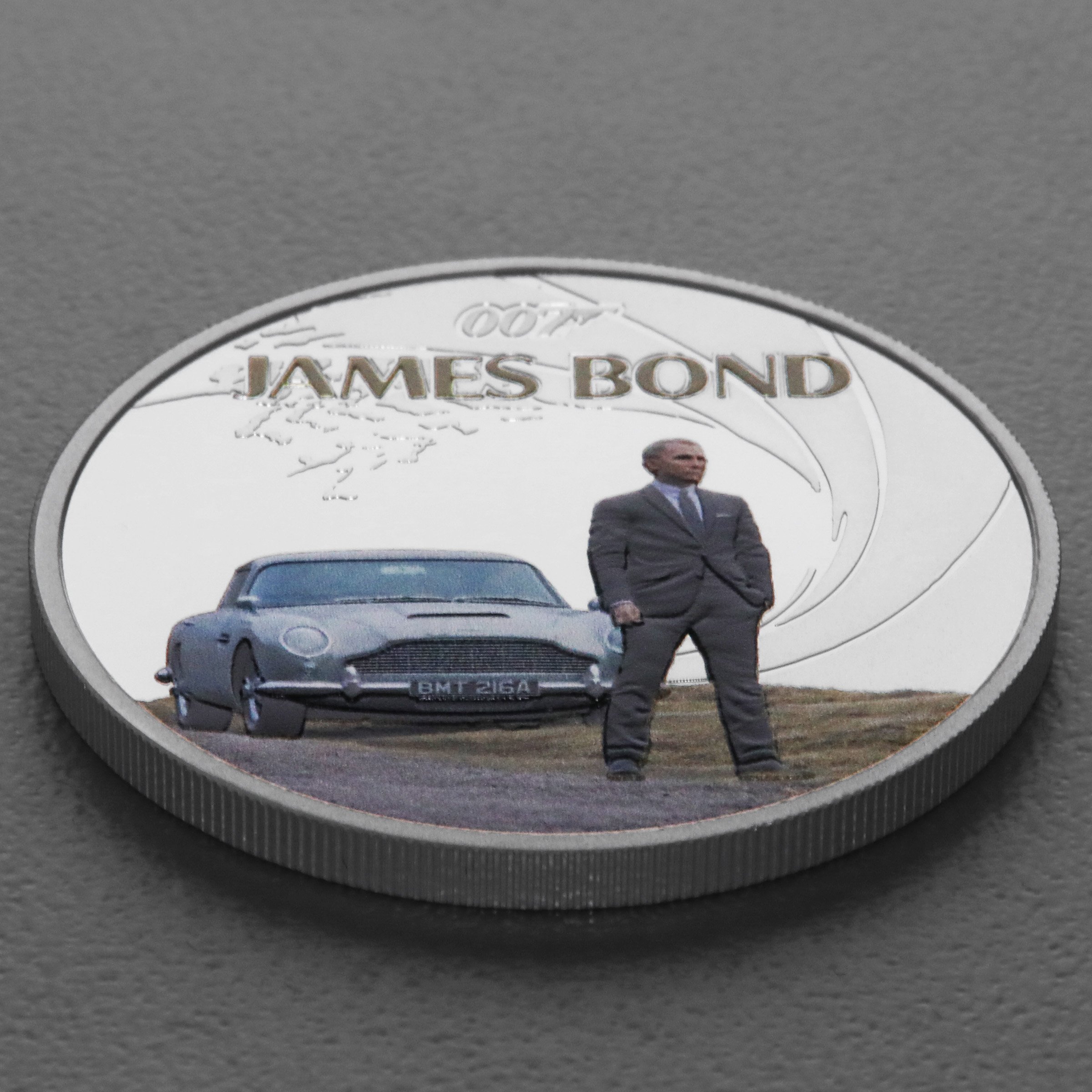 Silbermünze 1oz "Daniel Craig" 2024 (PP/koloriert) James Bond (Tuvalu) - Detailansicht 2