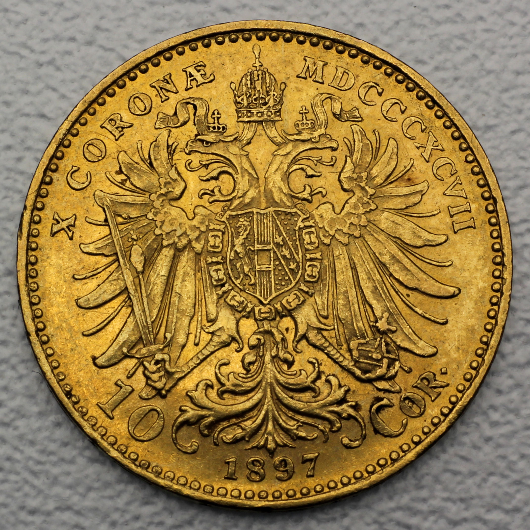 Goldmünze 10 Kronen 1892-1906 Originalprägung (Österreich) - Detailansicht 1