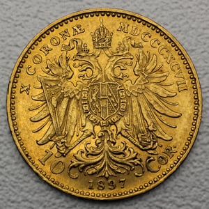 Goldmünze 10 Kronen 1892-1906 Originalprägung (Österreich) - Miniaturansicht 2