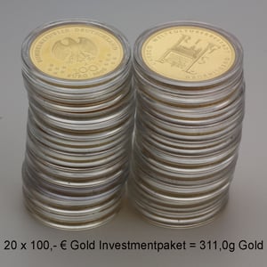Investmentpaket BRD "20 x 100 Euro Goldmünzen" - Miniaturansicht 3