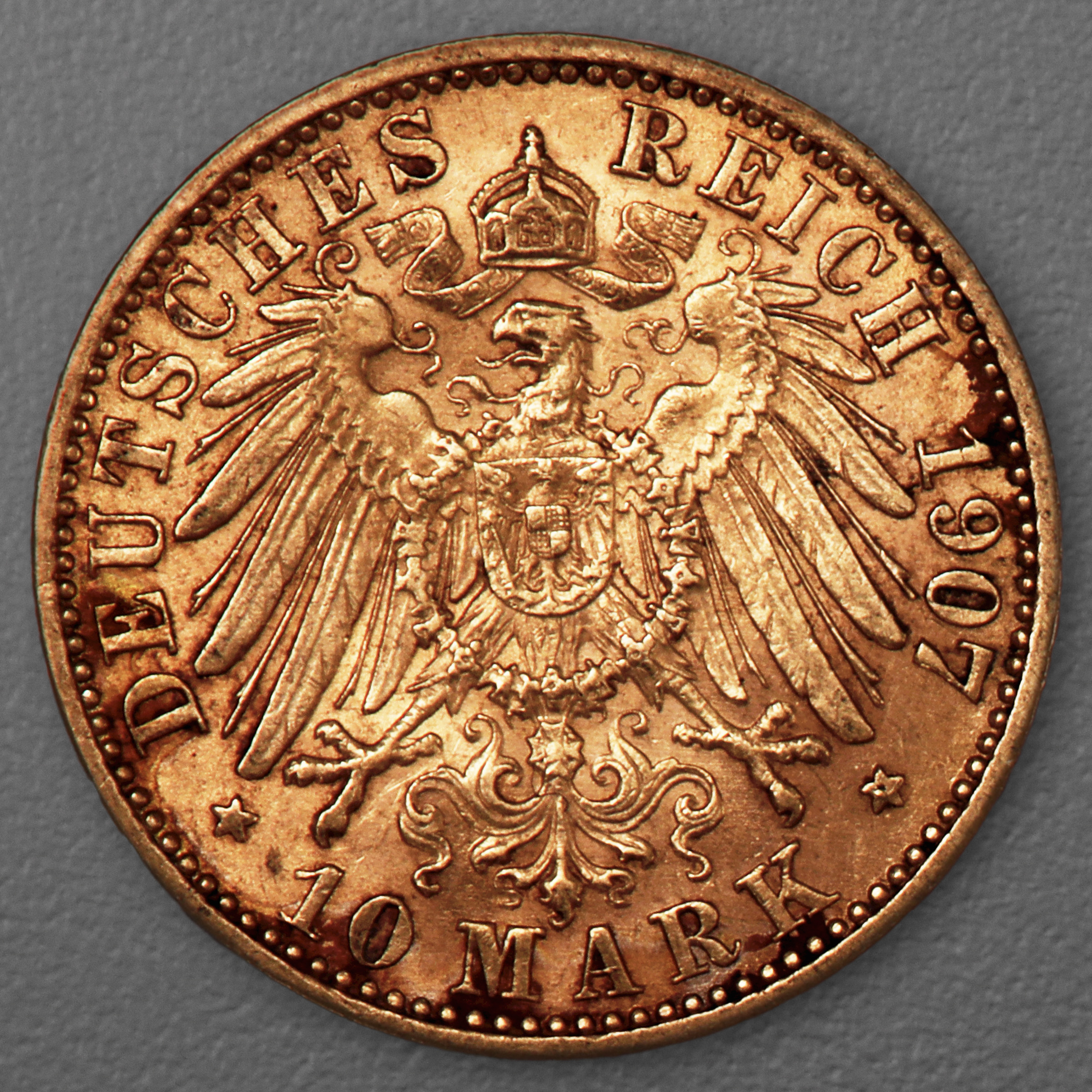 Goldmünze 10 Mark "Wilhelm II." 1907-A J.251 (Preußen) - Detailansicht 1