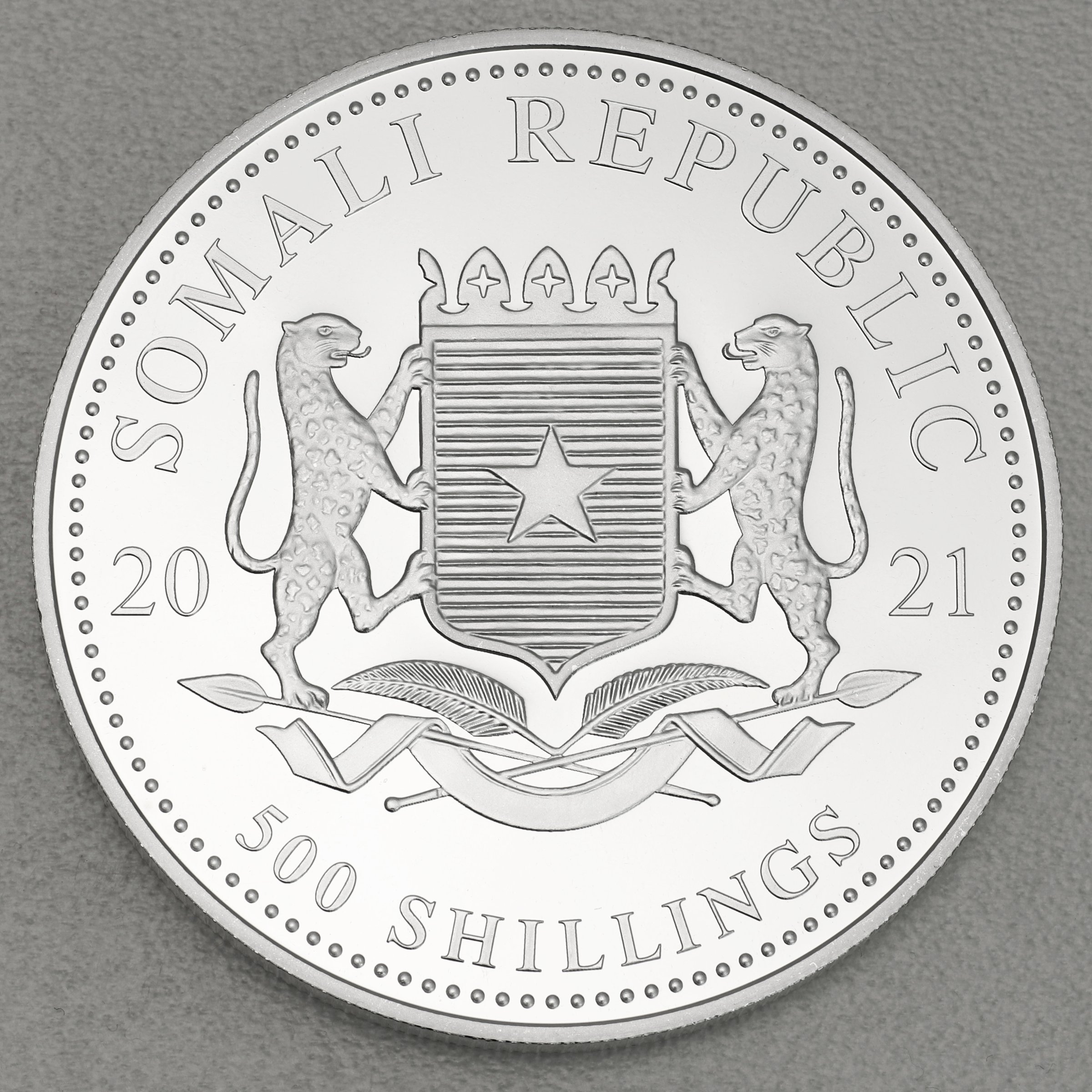 Silbermünze 5oz "Elefant" 2021 African Wildlife (Somalia) - Detailansicht 1