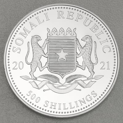 Silbermünze 5oz "Elefant" 2021 African Wildlife (Somalia) - Miniaturansicht 2