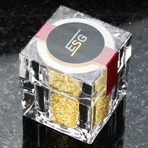 Goldflocken 100mg, essbar, im Acrylstreuer - Miniaturansicht 4