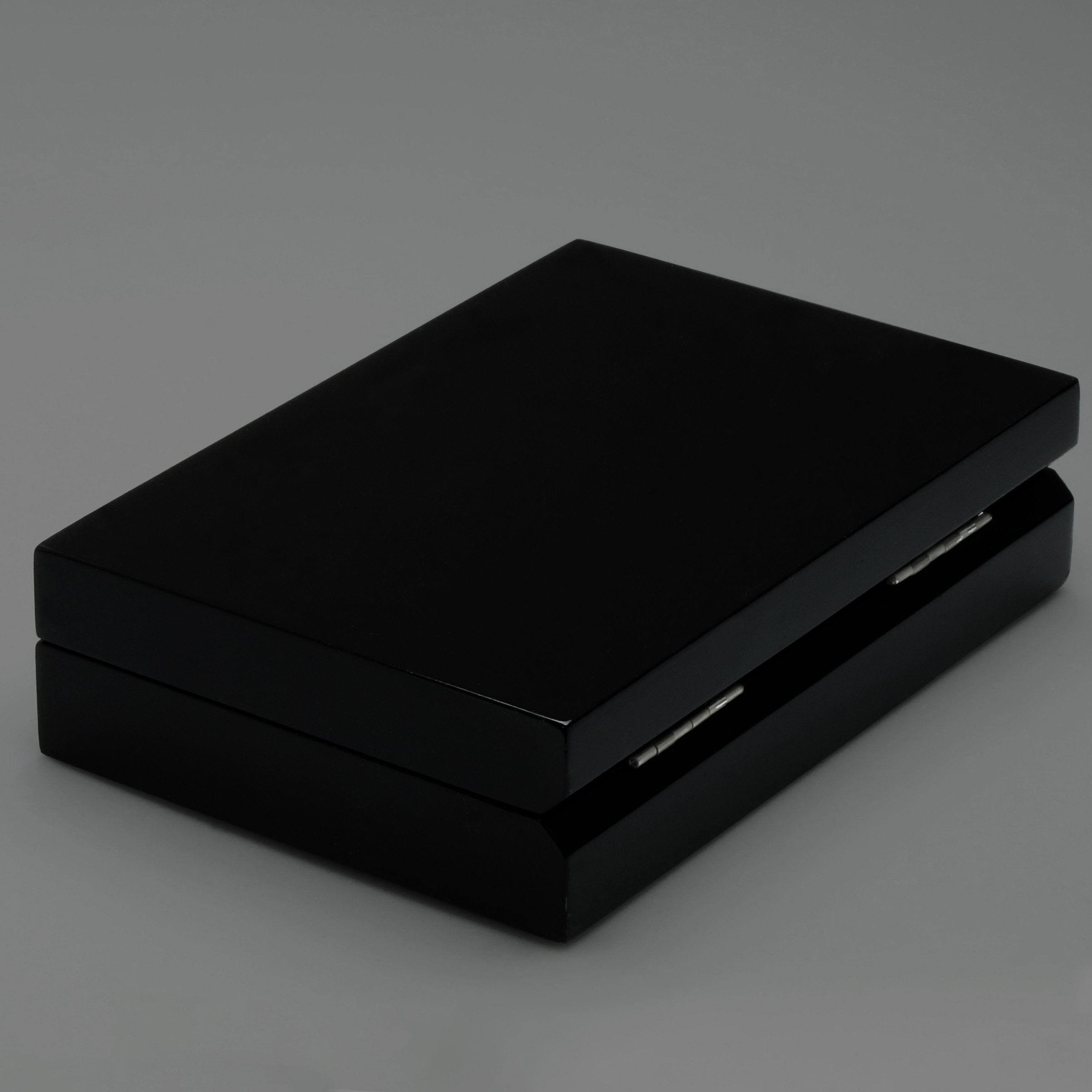 Luxus-Geschenkbox "Hochglanz schwarz" (15x10cm) - Detailansicht 1
